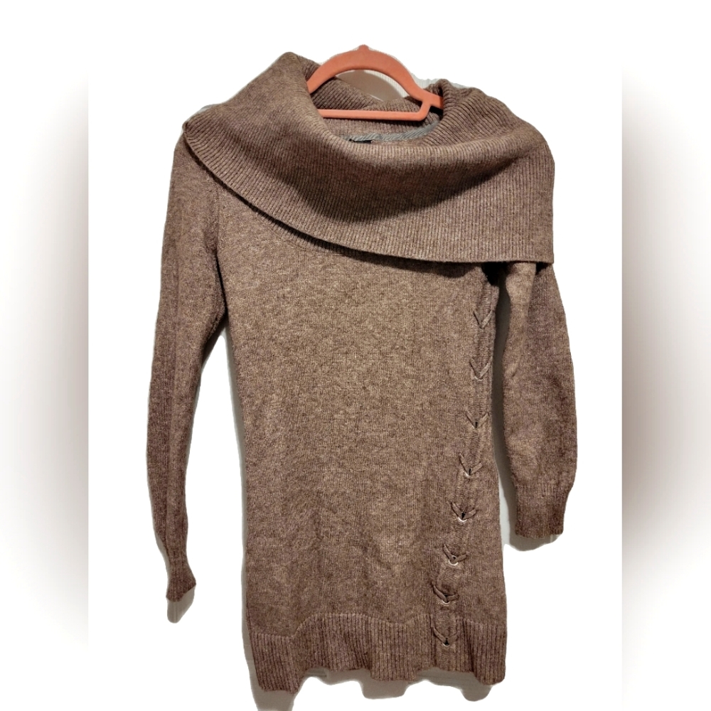 Le Chateau sandy/tan cowl-neck sweater xs